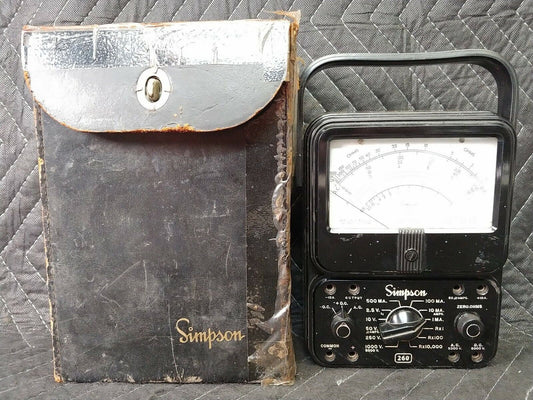 Vintage Simpson 260 Series lll Volt-Ohm-Milliammeter w/Case