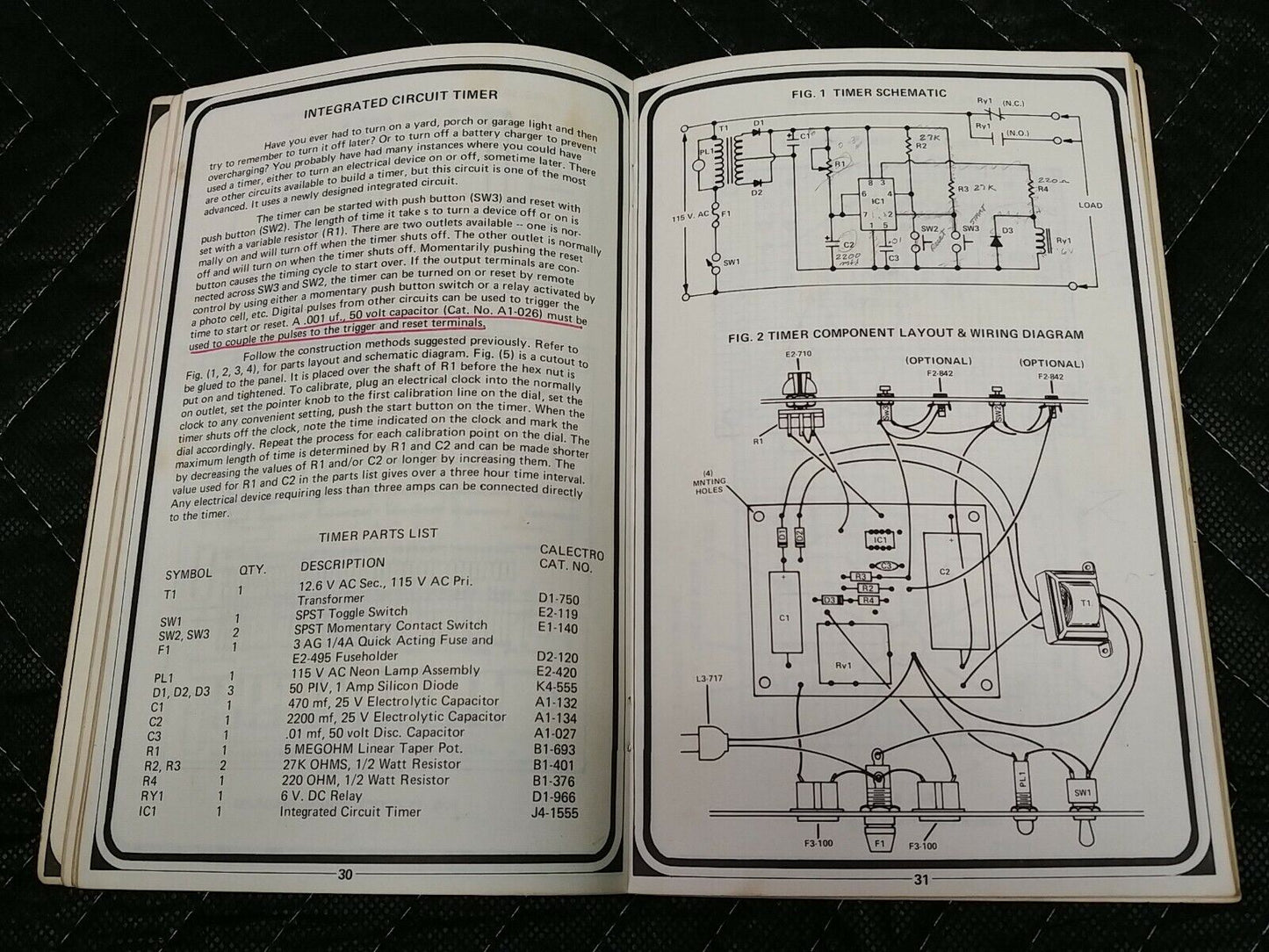 Vintage Calectro Digital Handbook GC Electronics 1973 Rockford Illinois