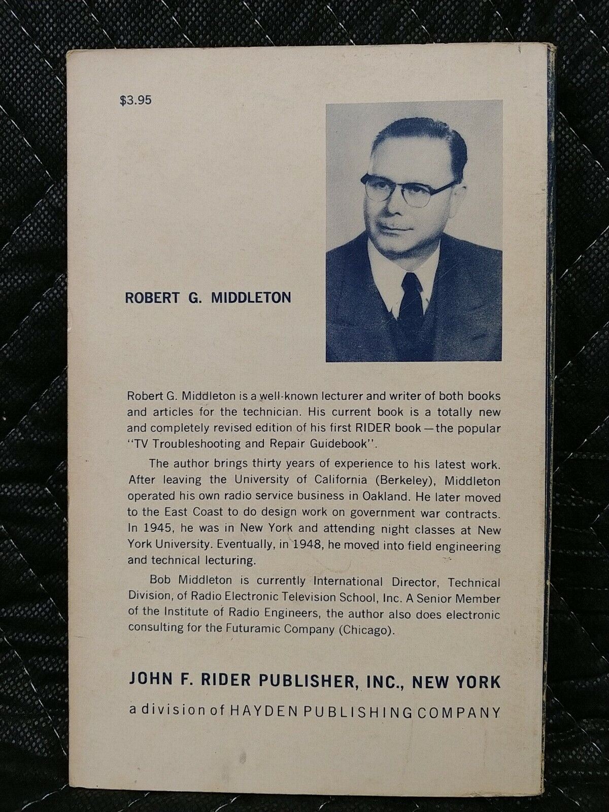 TV TROUBLESHOOTING AND REPAIR Robert G Middleton 2nd Edition 1967 VINTAGE Rare