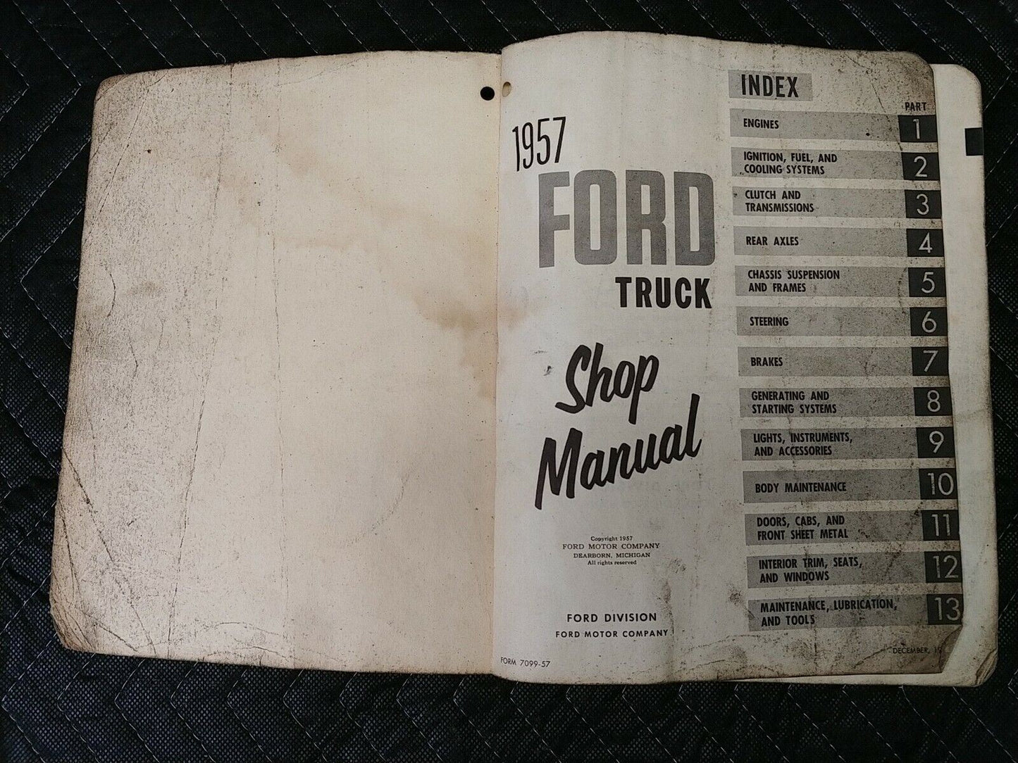 1957 FORD TRUCK SHOP SERVICE MANUAL