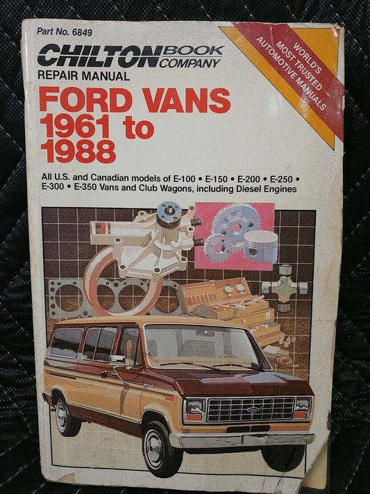 Chilton's #6849 Ford Vans 1961 To 1988 Repair & Tune Up Guide  Repair Manual