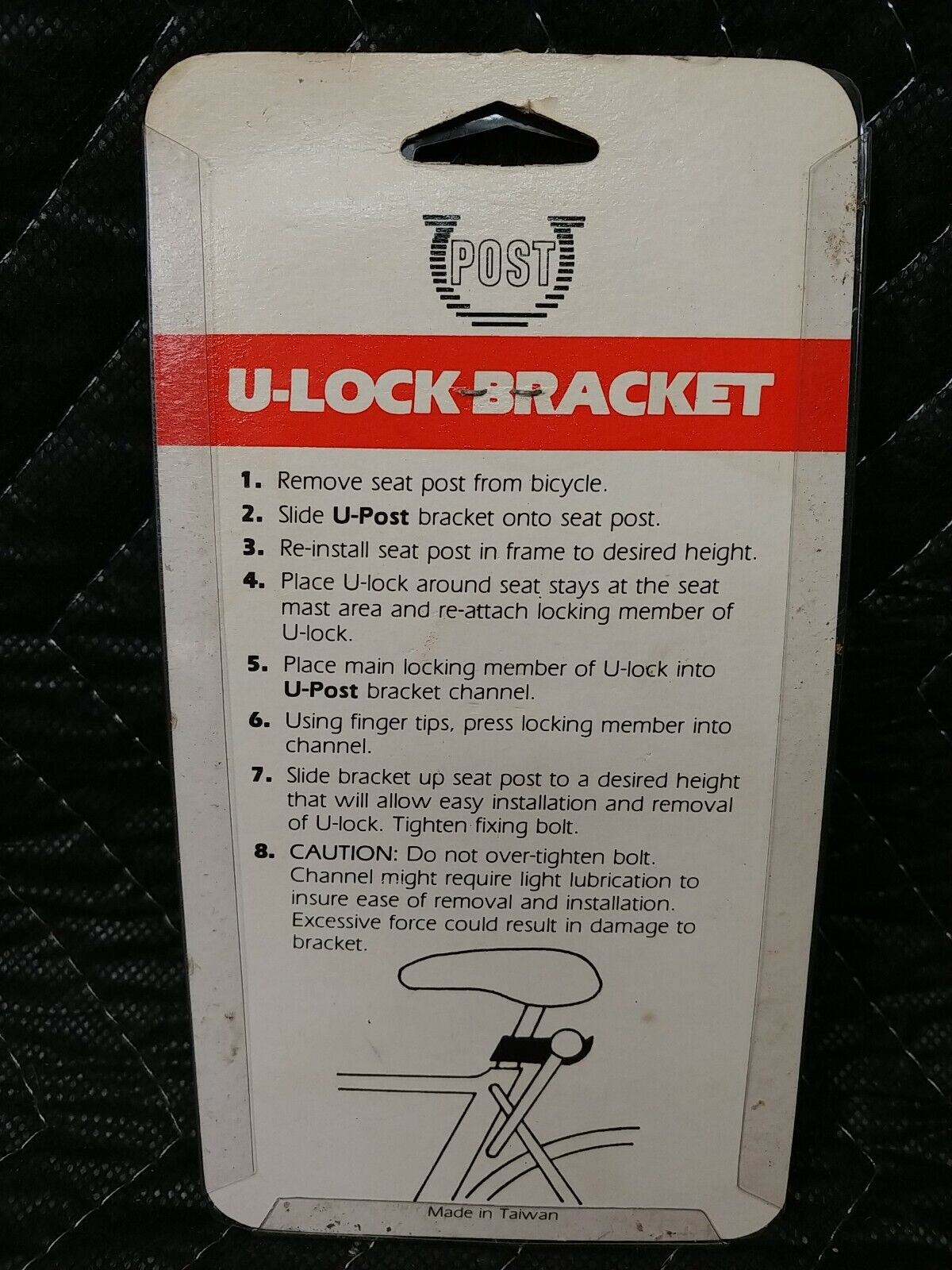 Post U-Lock Bracket for bike lock