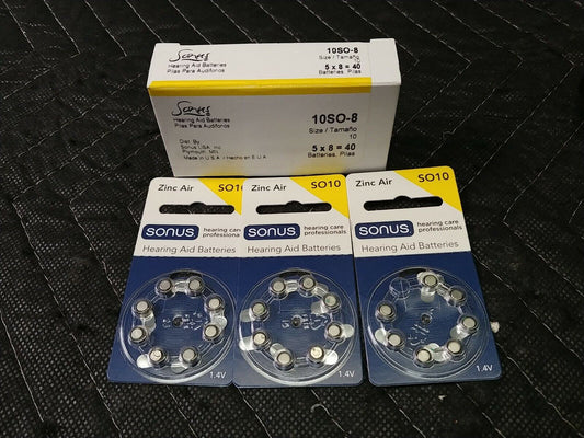 Sonus Extra Hearing Aid Batteries Size 10 (24 Batteries) Exp 10/2014 10SO-8