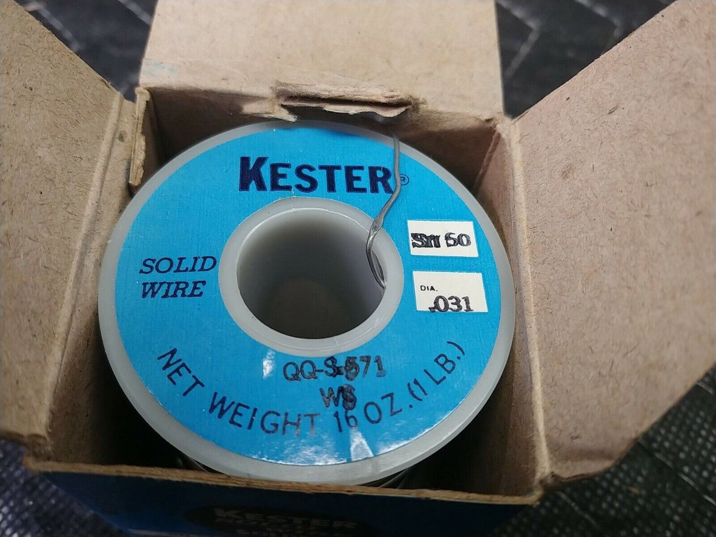 Kester Solid Wire Solder Alloy Sn50 .031" Diameter QQ-S-571 WS 41235
