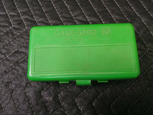 MTM Case-gard 50 Green Plastic Reloading Ammo Box 45-44 caliber