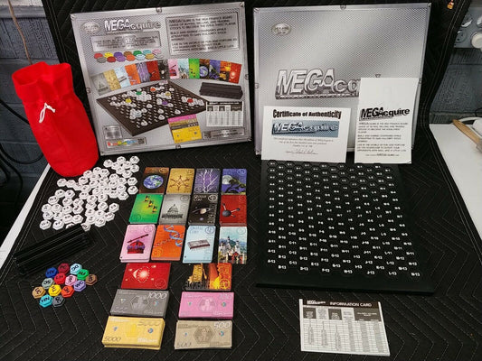 MegaAcquire 2012 Kickstarter Wealth Building Board Game 3 - 6 Players 13+