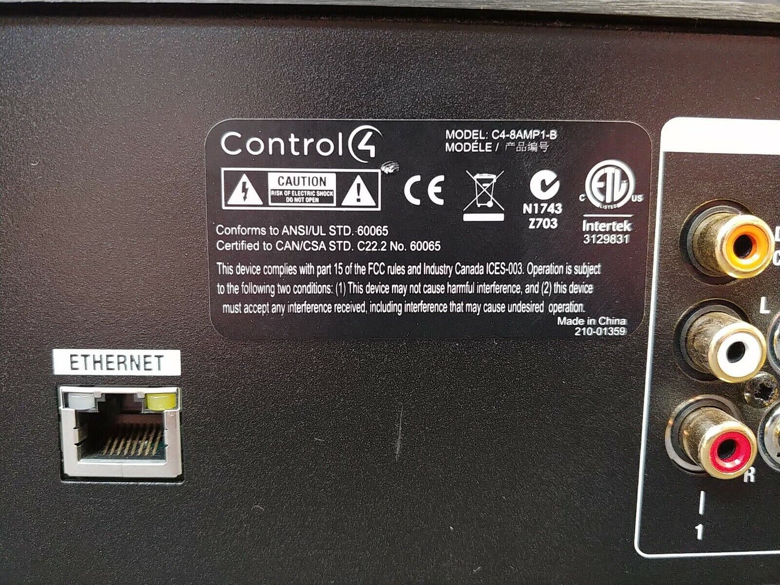 Control4 C4-8AMP1-B Multi-Room 8 Channel Digital Audio Amplifier – ineedths