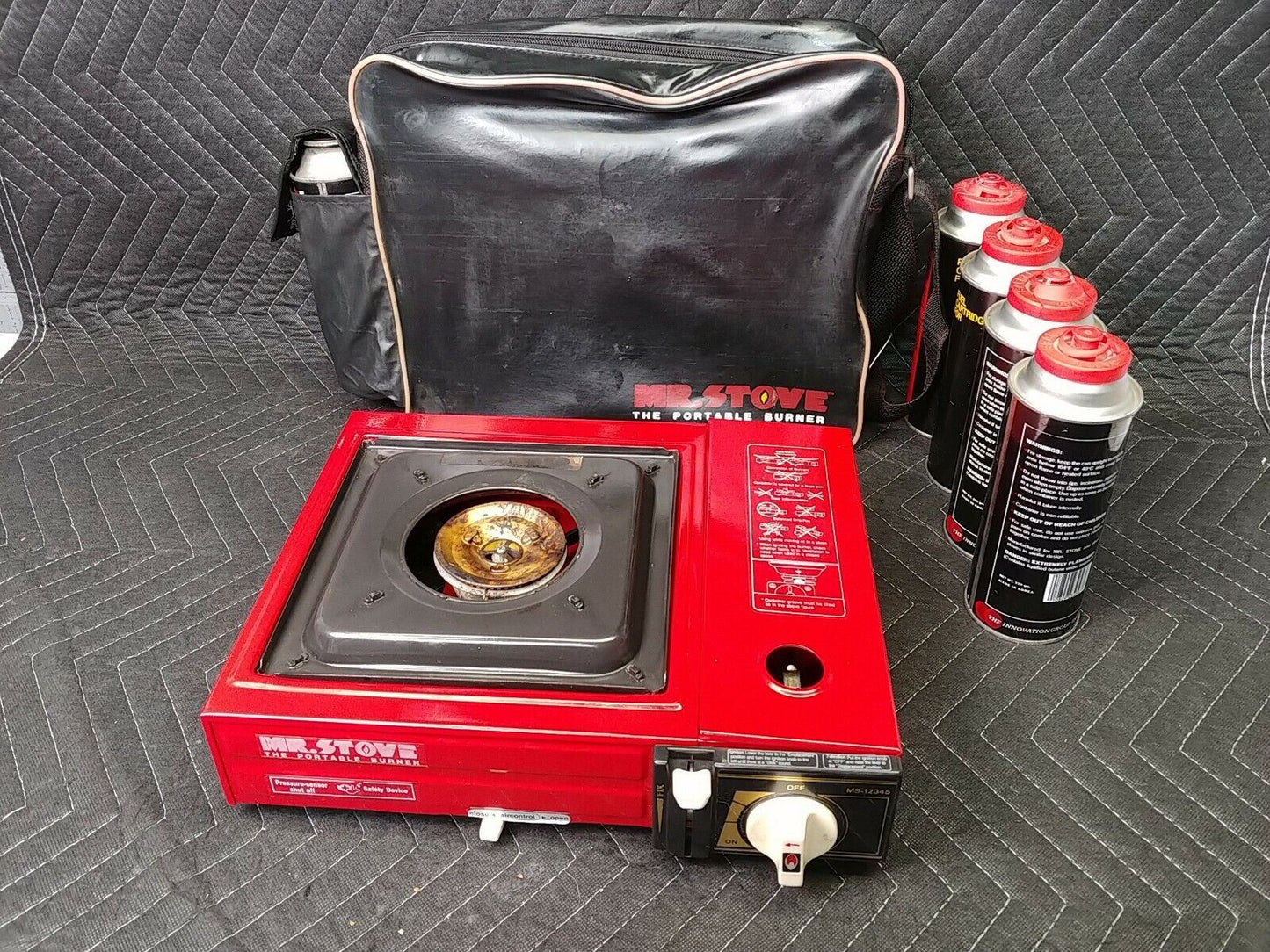 Vintage Mr Stove Portable Single Burner Gas Cook Stove Camping Hiking Survival