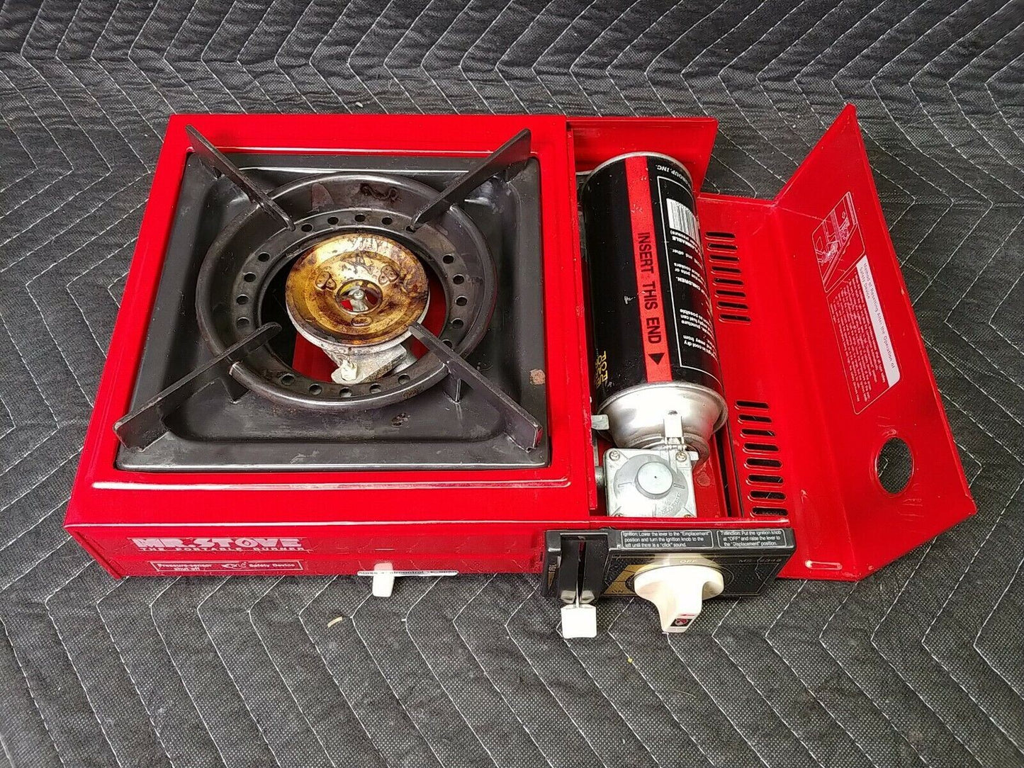 Vintage Mr Stove Portable Single Burner Gas Cook Stove Camping Hiking Survival