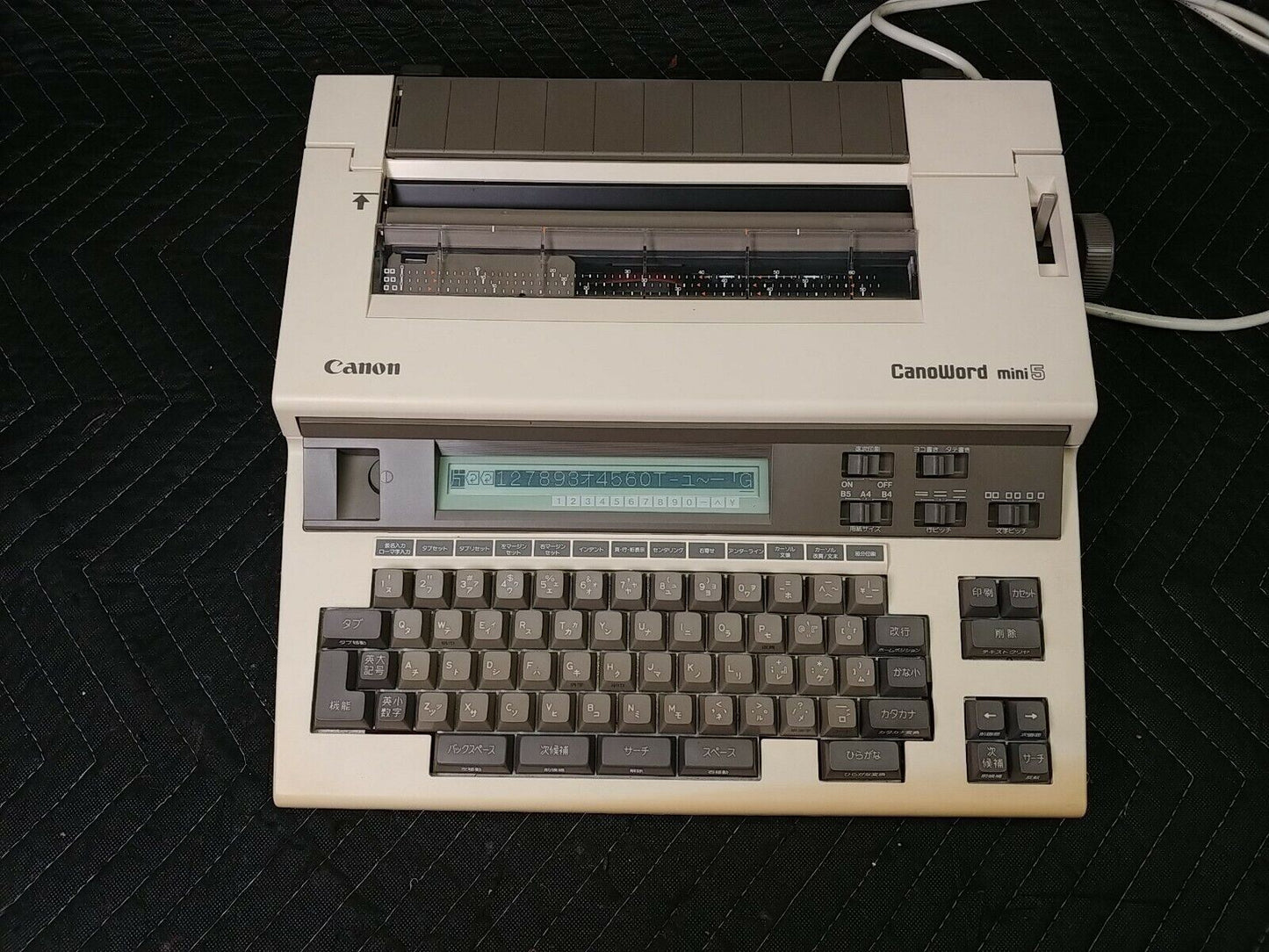 Vintage Japanese Canon CM-5 CanoWord MINI5 Personal Electric Typewriter