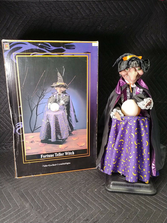 Gemmy Battery Operated 18" Animated Lighted Fortune Teller Witch