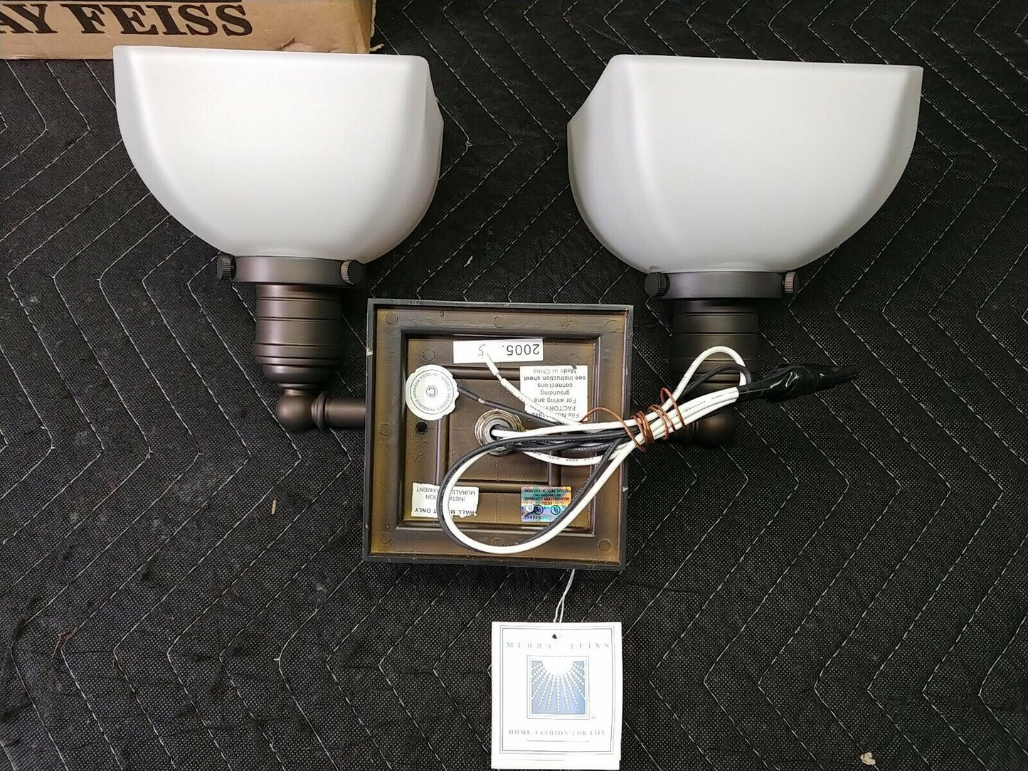 BRAND NEW Murray Feiss VS7902-ORB 2 Light Vanity Fixture Oil Rubbed Bronze NOS