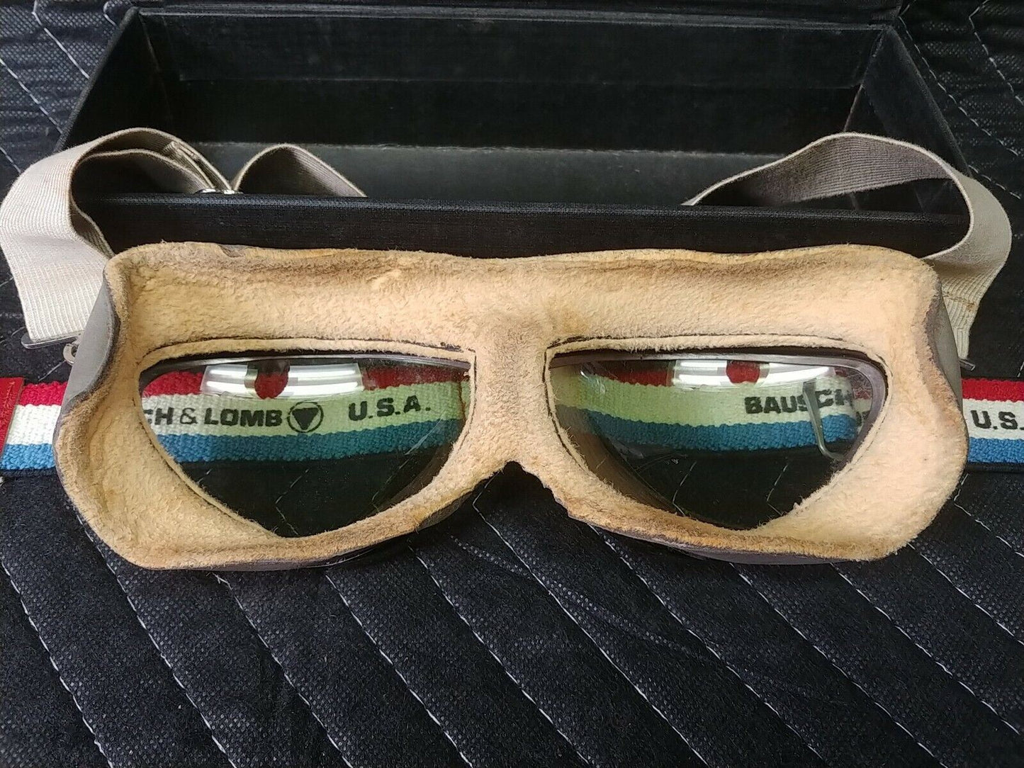 Wilson MKI WWII Era Pilot Goggle in Original Box - MK1 Goggles