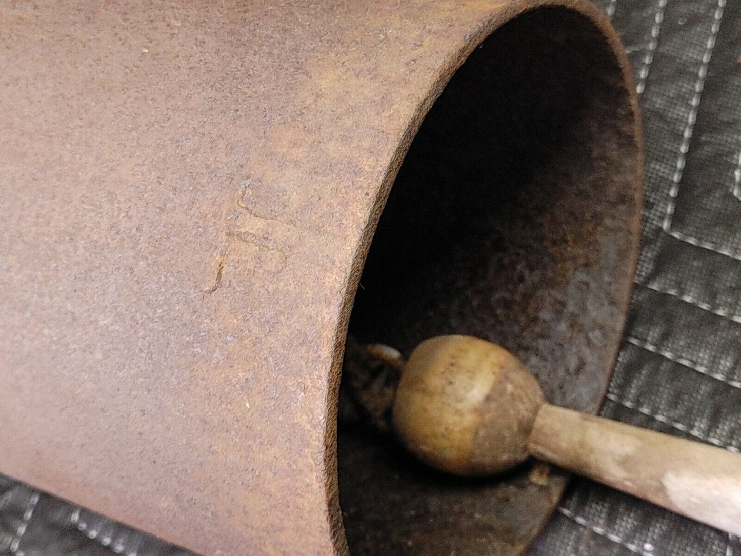 Vintage Tom Torrens Large Heavy Cast Iron Dome Bell Rustic Primitive 20”