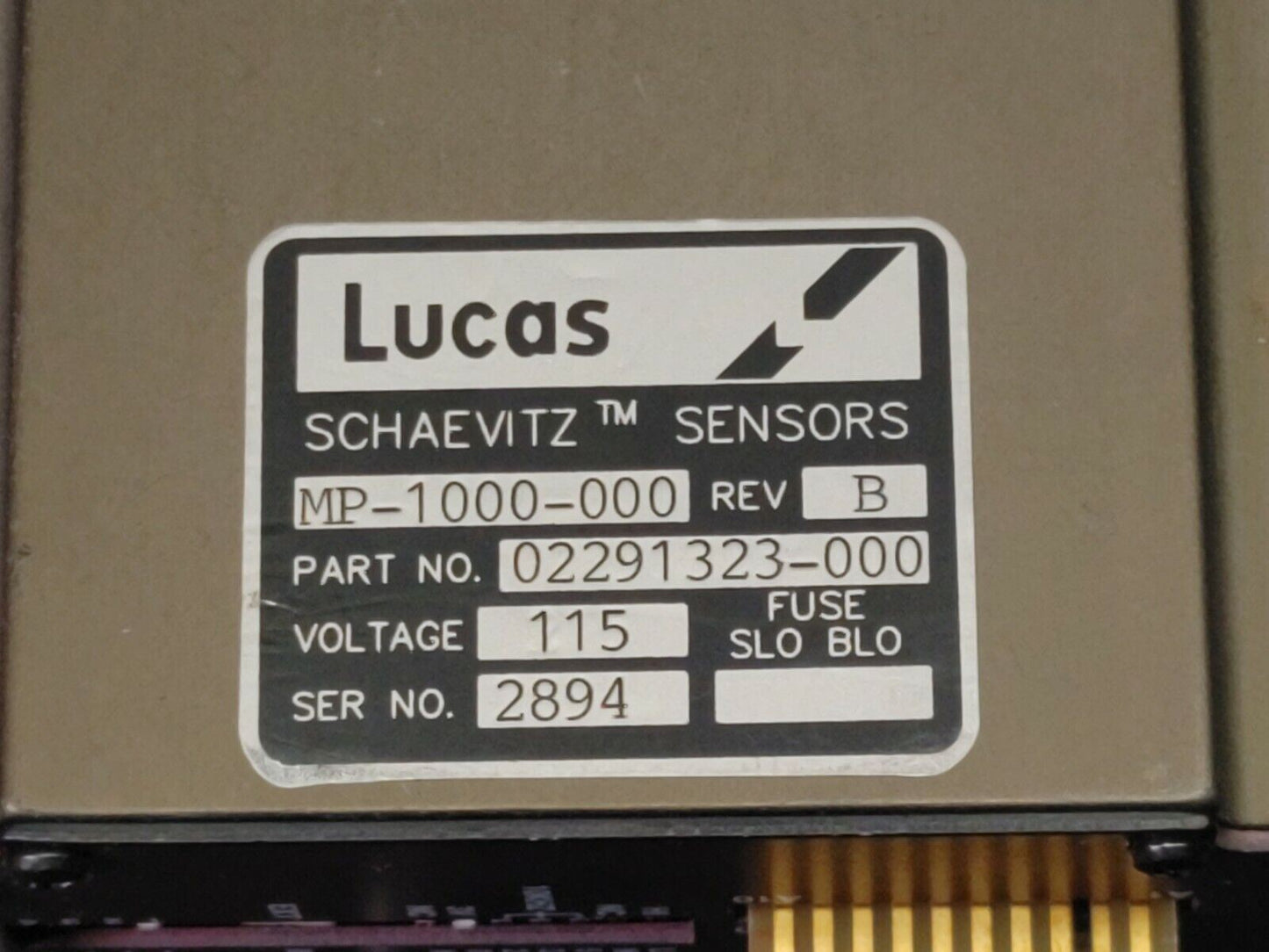 Lucas Schaevitz MP-1000 Microprocessor LVDT Readout Controller MP1000 (OK)