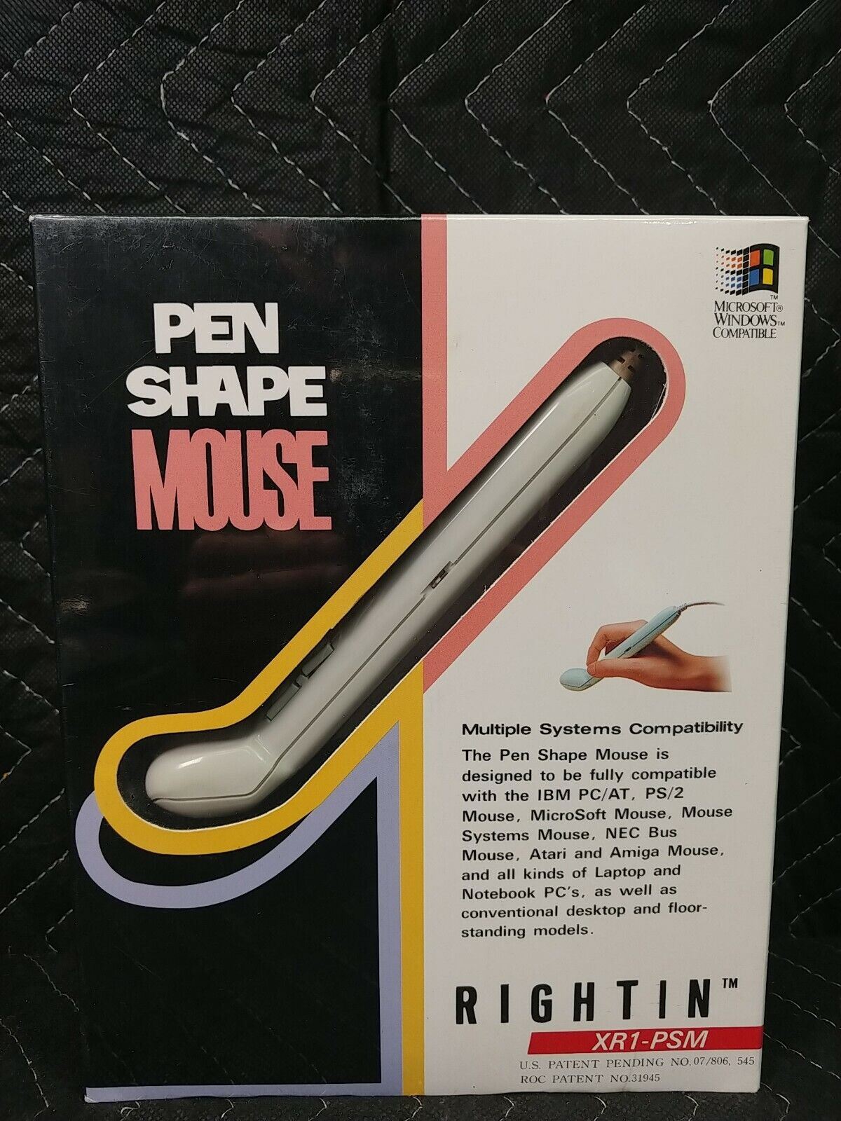 Vintage NOS Careo Technology Co. Pen Shape Mouse RIGHTIN XR1-PSM Sealed Box