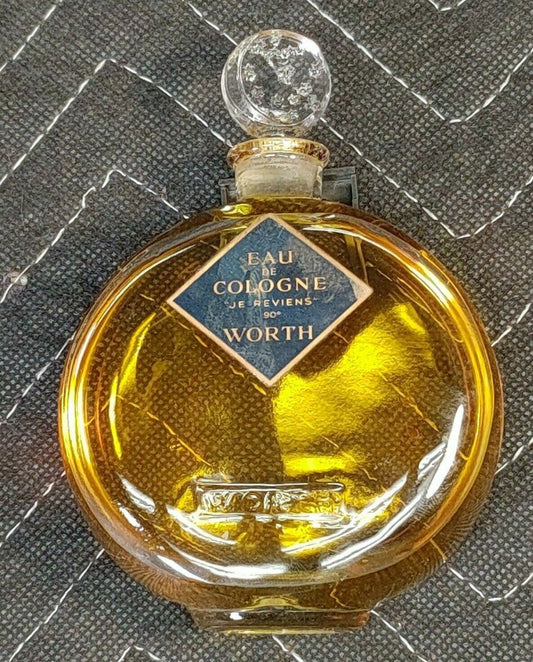 VINTAGE JE REVIENS WORTH PARIS EAU DE COLOGNE 5 1/2 OUNCE STAR BOTTLE