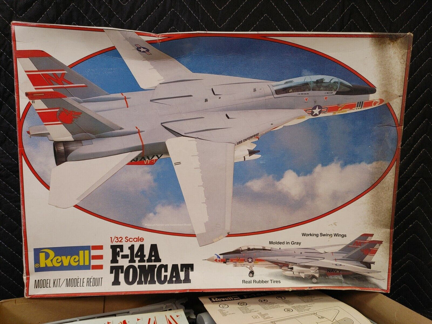 REVELL #4712 1:32 U.S AIR FORCE F-14A TOMCAT Kit B65 - Complete Unstarted VTG