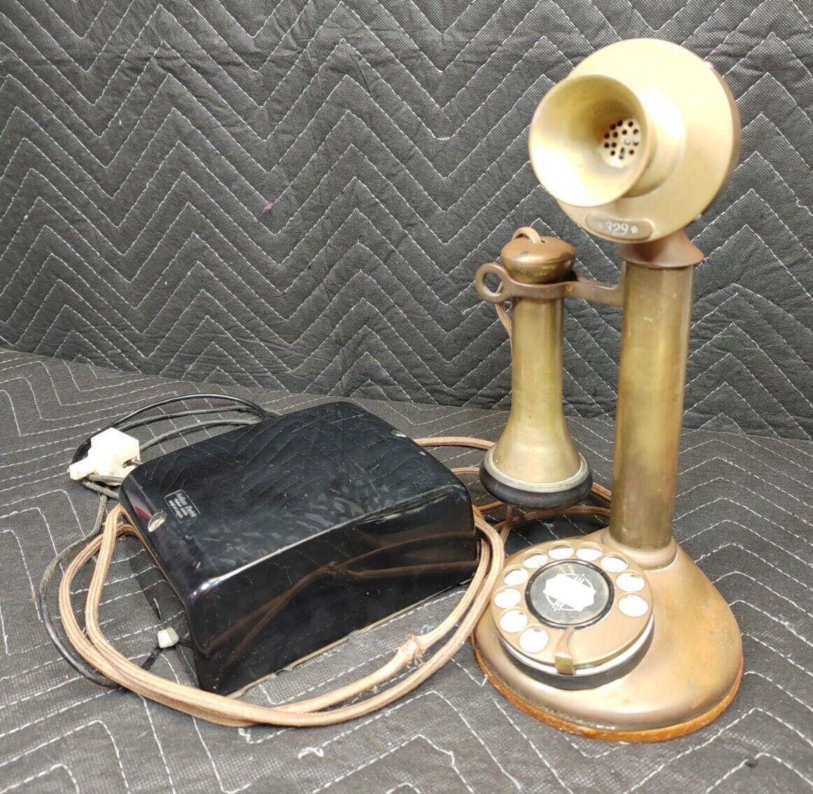 Antique Western Electric 329 Candlestick Telephone w/ Northern Ringer - Phone