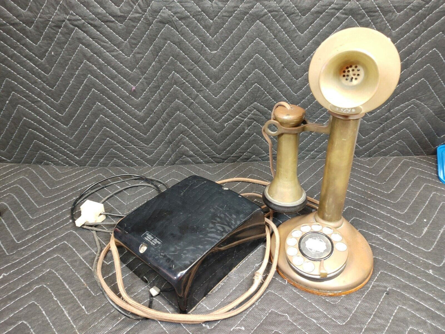 Antique Western Electric 329 Candlestick Telephone w/ Northern Ringer - Phone