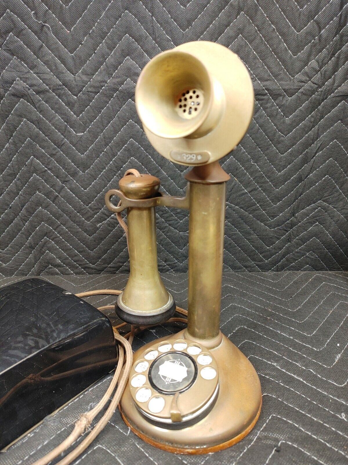 Antique Western Electric 329 Candlestick Telephone w/ Northern Ringer - Phone