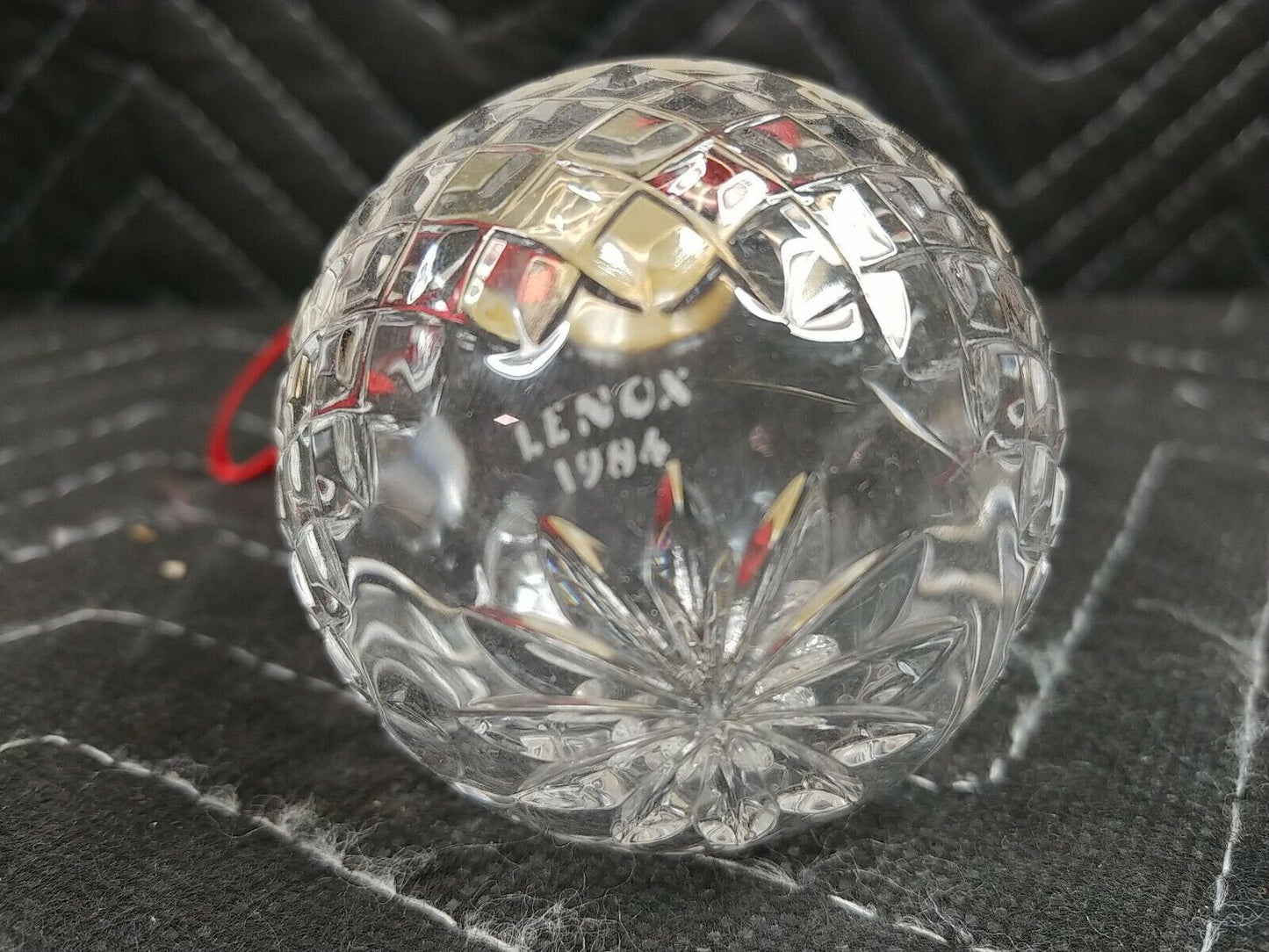 Lenox Deep Cut Crystal 1984 Annual Christmas Ornament Handblown Lead Crystal