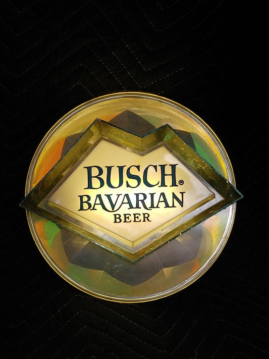 Vintage Busch Bavarian Beer Lighted Motion Sign - Kaleidoscope Rainbow BarBack