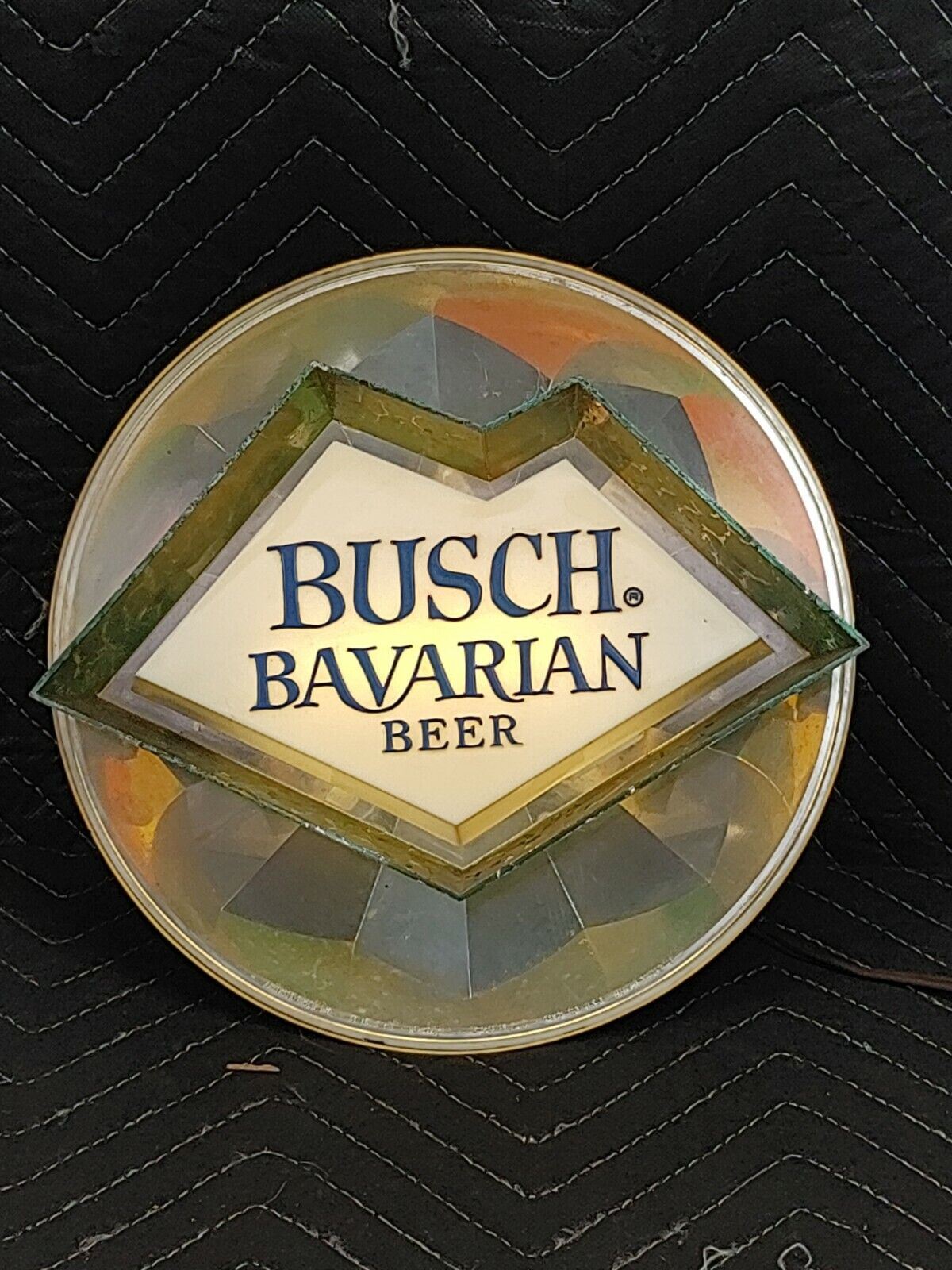 Busch Rotating Sign Vintage Busch Bavarian Beer Lighted Motion Sign - Kaleidoscope Rainbow ...