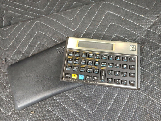 Vintage HP 12C Financial Calculator with Case. Made In USA