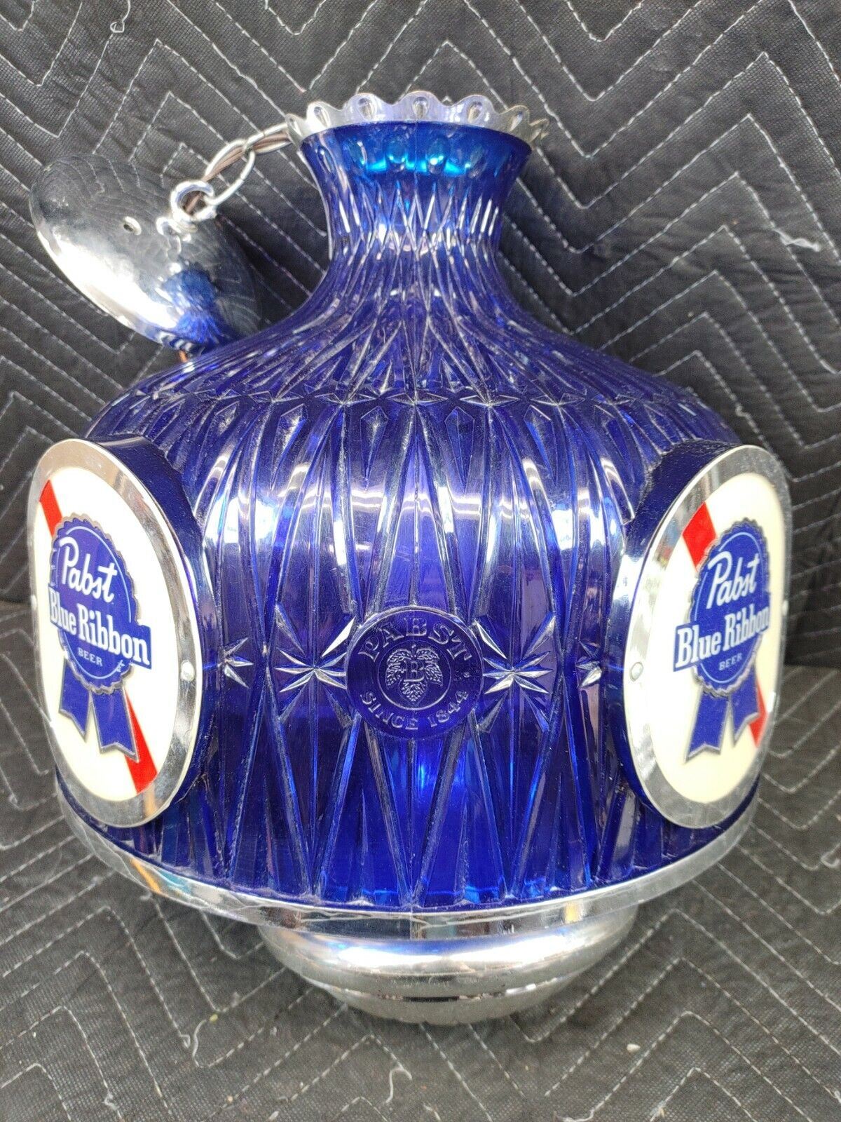 Vintage Pabst Blue Ribbon Beer Hanging Ceiling Light Lamp -  pendant