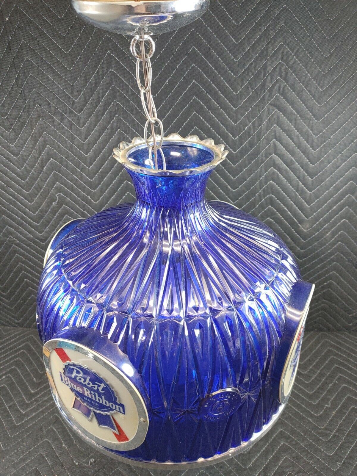 Vintage Pabst Blue Ribbon Beer Hanging Ceiling Light Lamp -  pendant