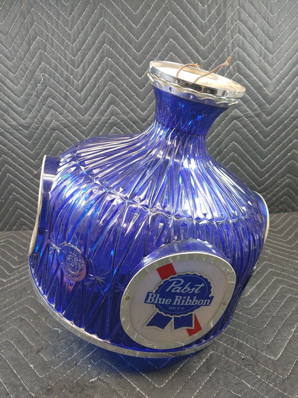 Vintage Pabst Blue Ribbon Beer Hanging Ceiling Light Lamp -  pendant