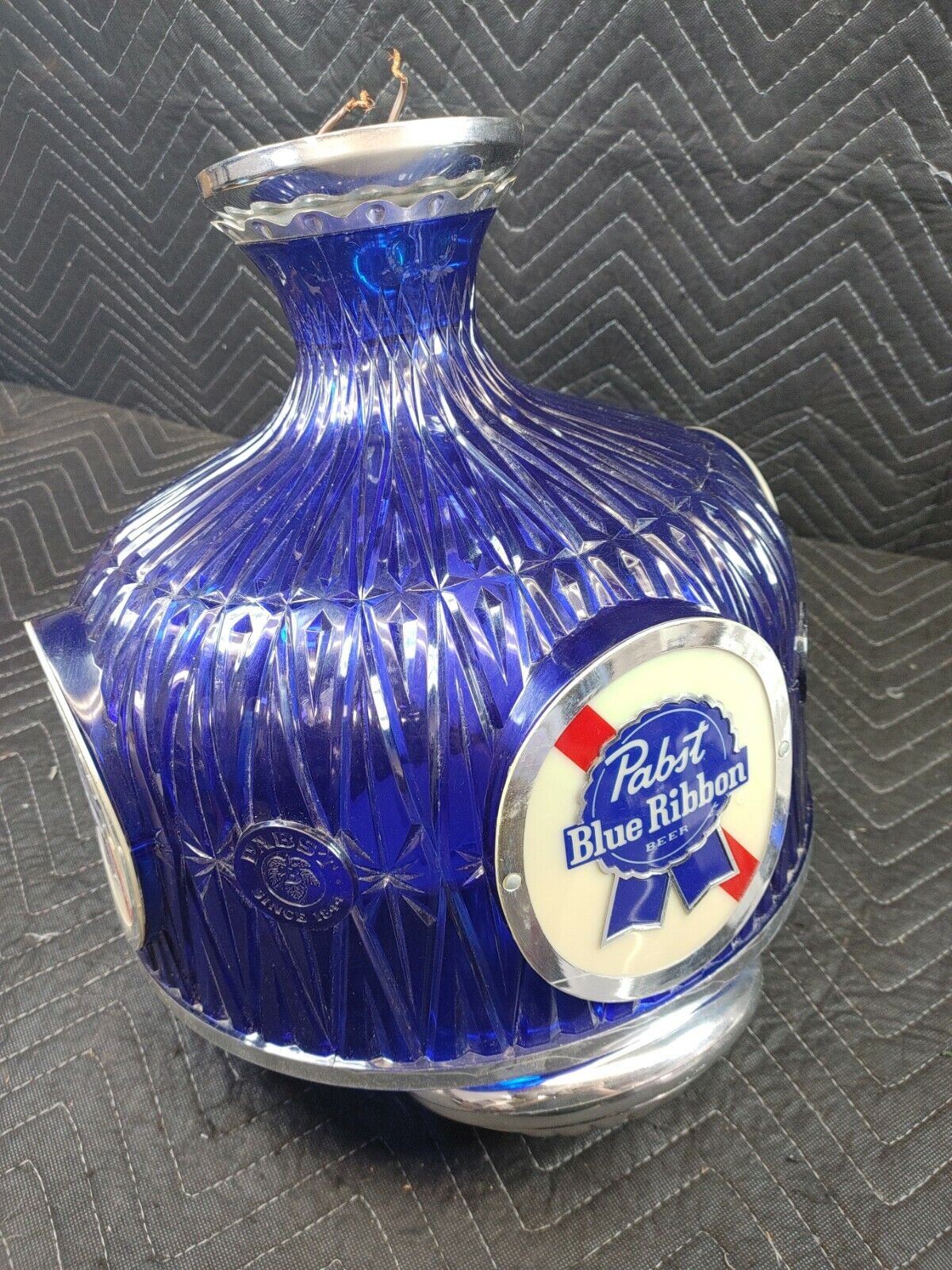 Vintage Pabst Blue Ribbon Beer Hanging Ceiling Light Lamp -  pendant