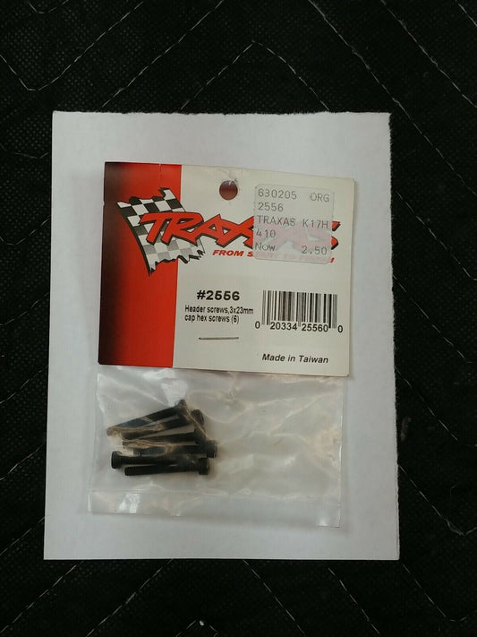 Header screws, 3x23mm cap hex screws (6) NEW/Old Stock Traxxas TRA2556