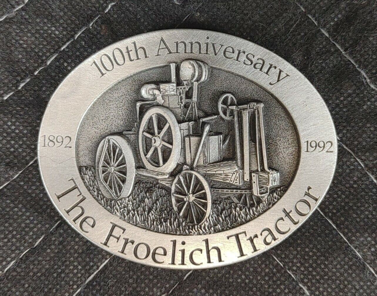 vtg limited Froelich Tractor 100th Aniversary Deere & Company PEWTER BELT BUCKLE