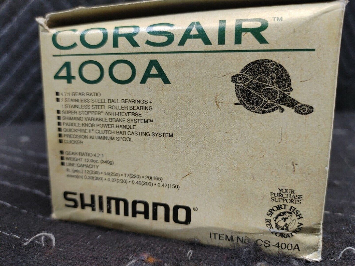 NOS - Shimano Corsair CS 400A Level wind Baitcasting Reel - New & Unused