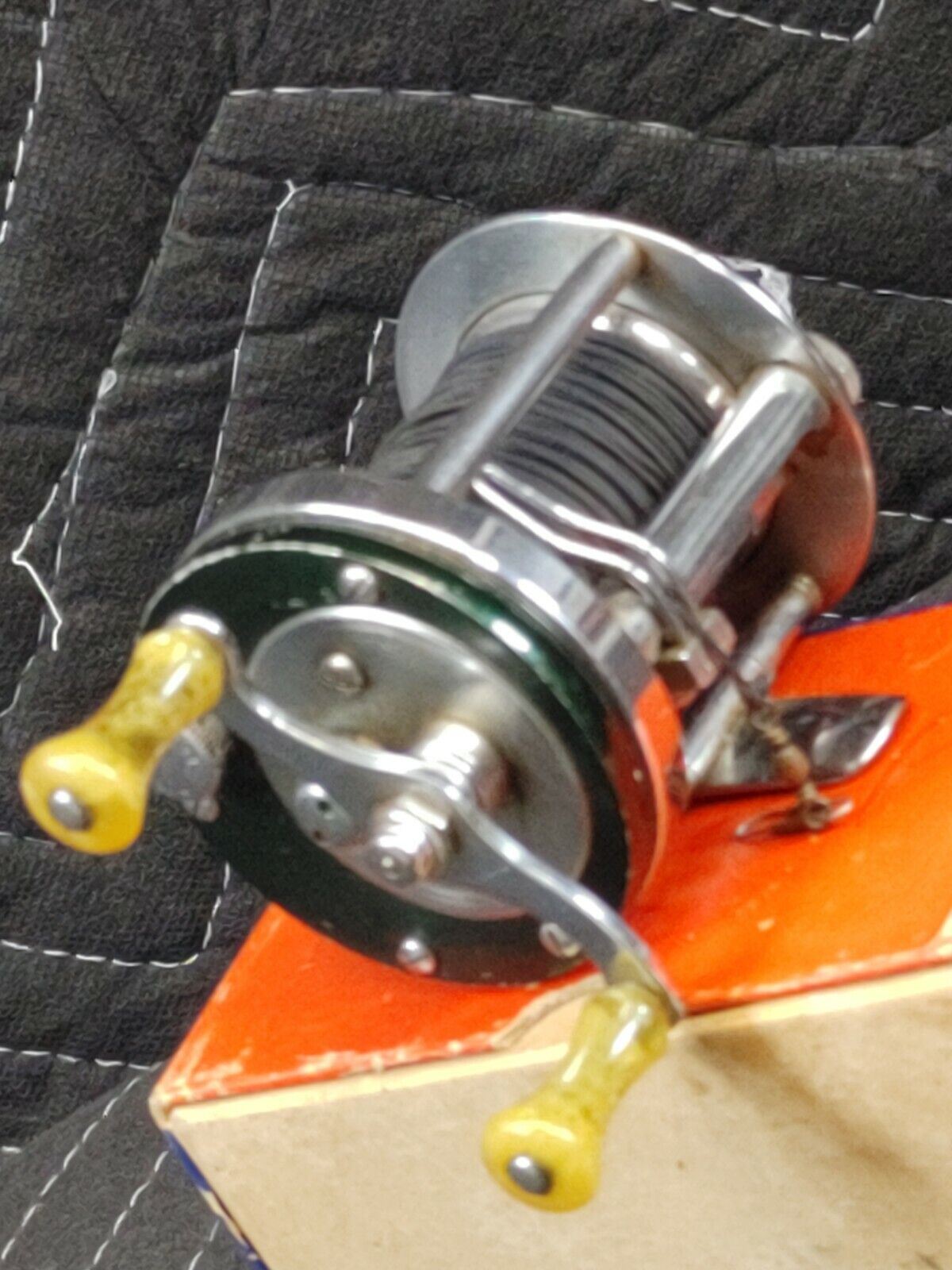Shakespeare Marhoff No. 1964 Nickel Silver Fishing Reel Model GE w/Box + Insert