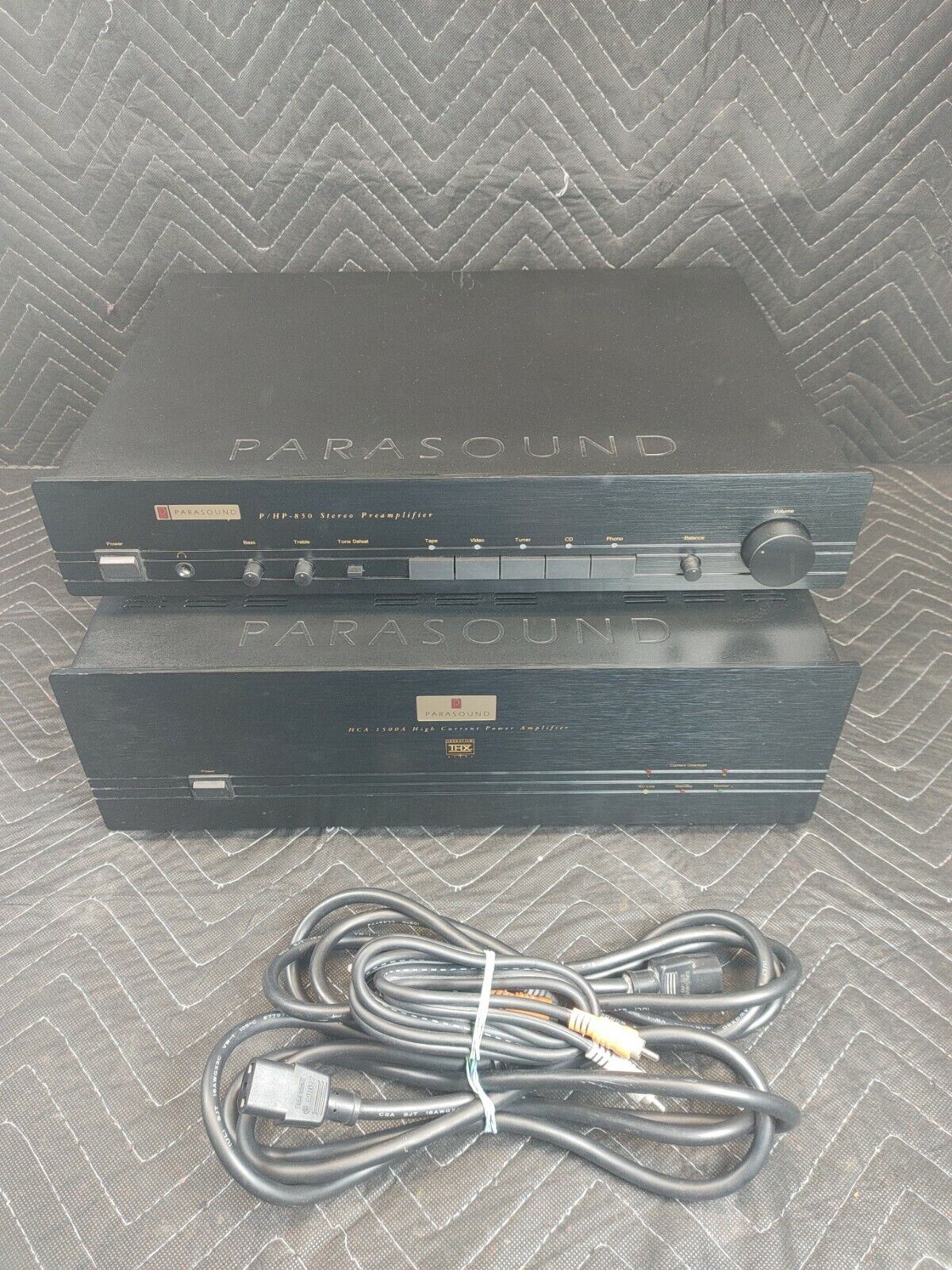 Parasound HCA -1500A High Power Amplifier & Parasound P/HP-850 Preamplifier