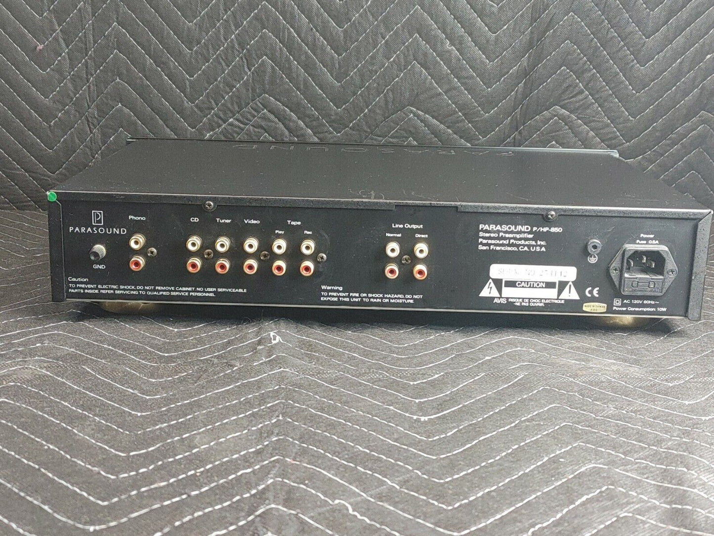 Parasound HCA -1500A High Power Amplifier & Parasound P/HP-850 Preamplifier