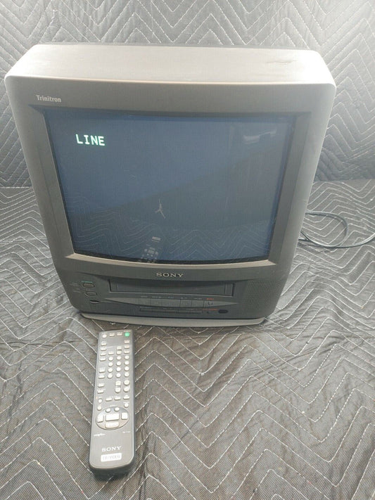 Vintage Sony Trinitron KV—13VM42 13" TV/VCR Combo Retro Gaming TV w/ Remote