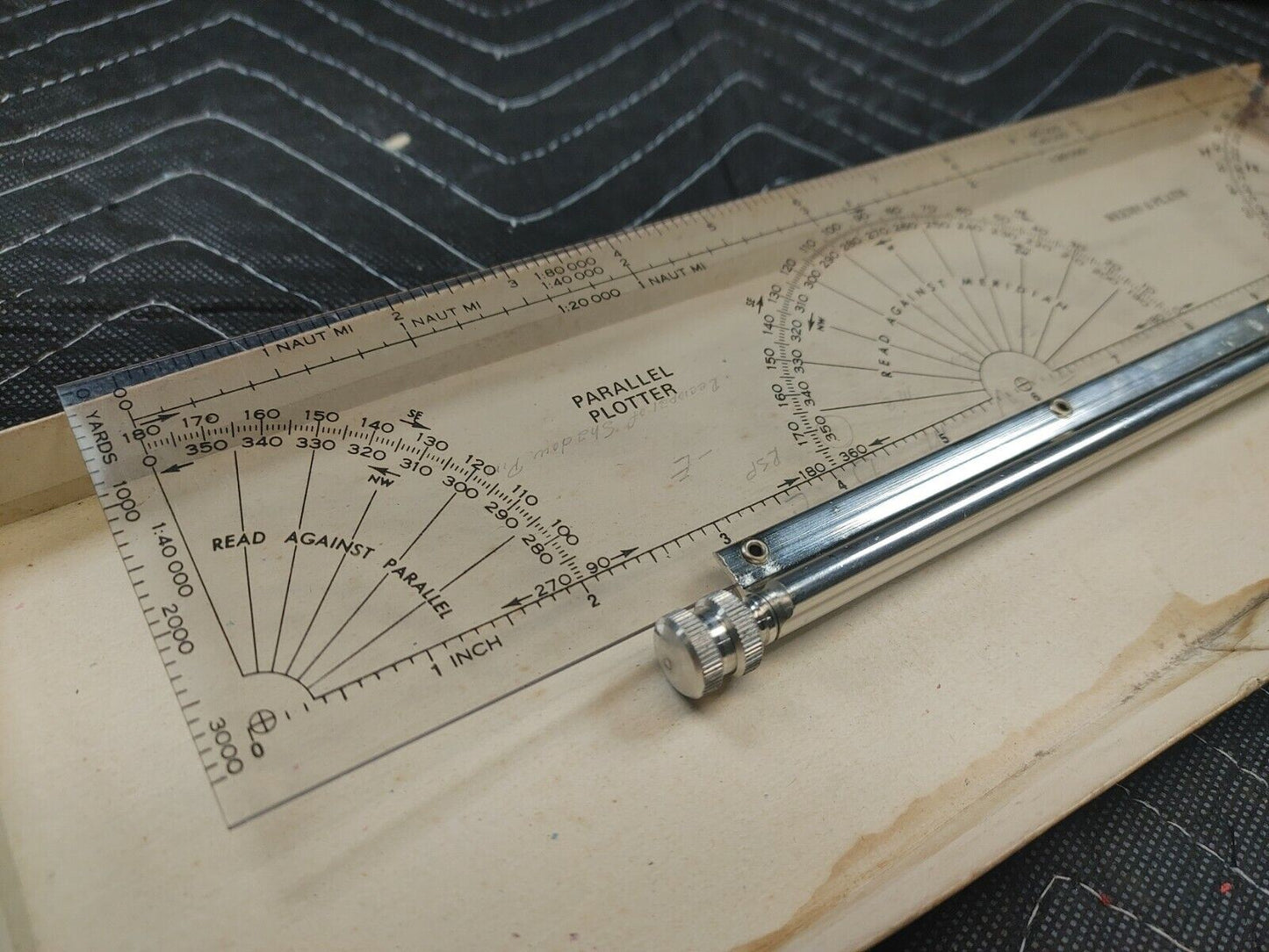 vtg Weems & Plath Marine Navigation Parallel Plotter Slide Ruler 12.5"  w/ Box