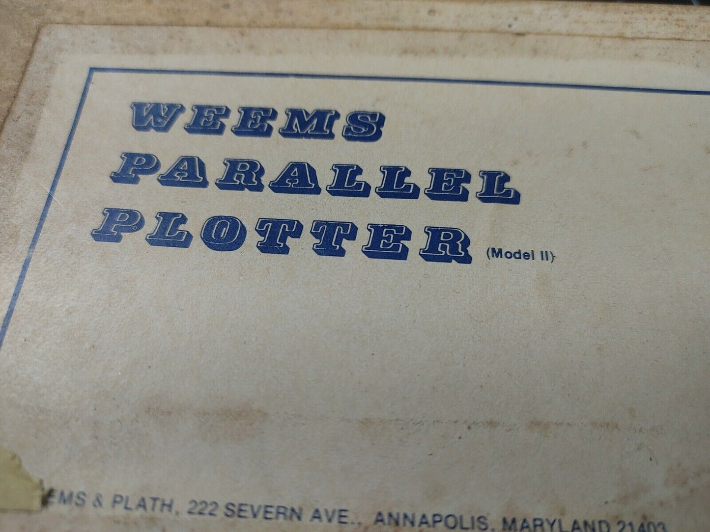 vtg Weems & Plath Marine Navigation Parallel Plotter Slide Ruler 12.5"  w/ Box