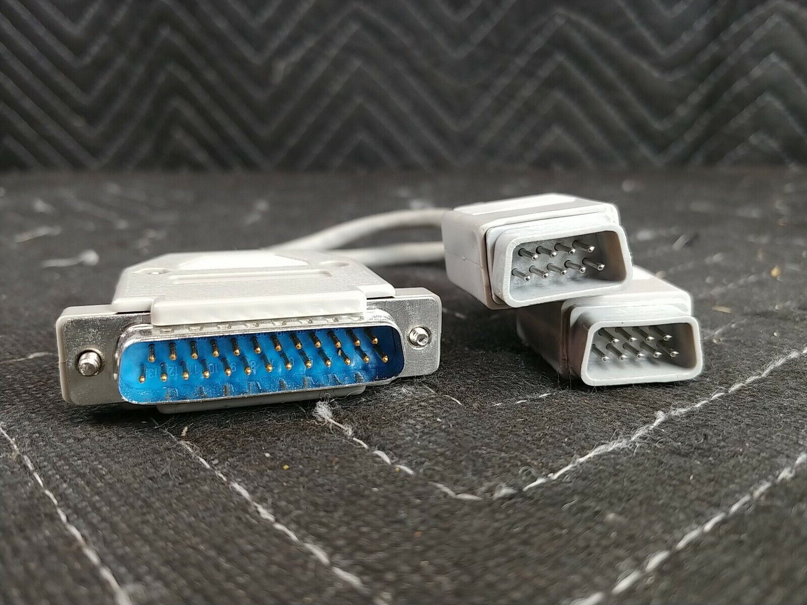 25 Pin D Serial to Dual 9 Pin D Serial splitter Male/Male NOS for Atar ...