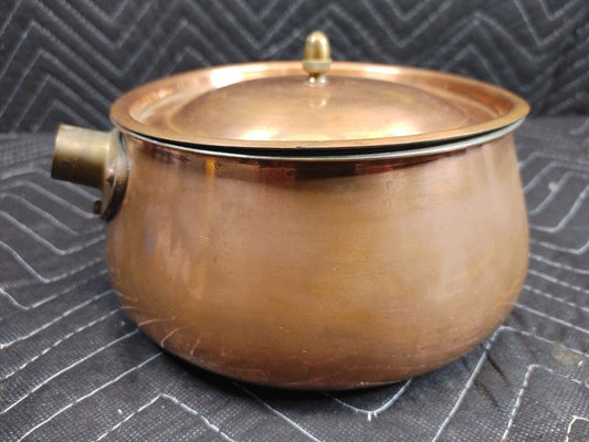 Garanti Villedieu French Copper Tin Pot  w/ lid - screw handle (not included)