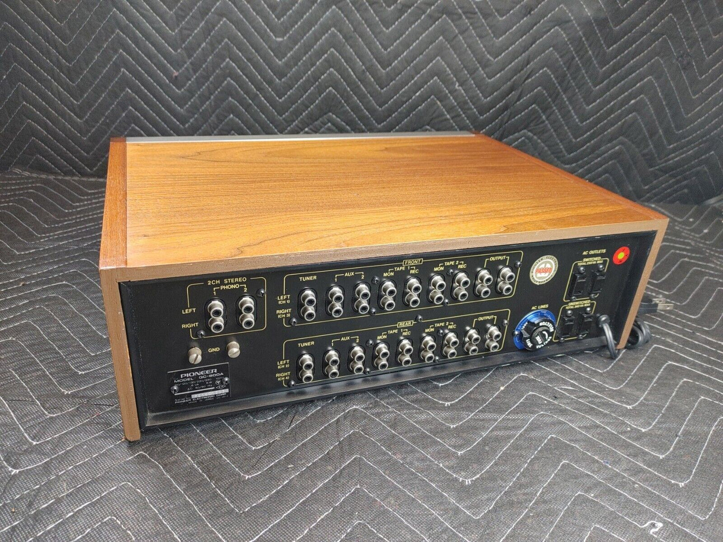 PIONEER QC-800A 4 CHANNEL PREAMPLIFIER Cleaned and Tested - Fully Functional