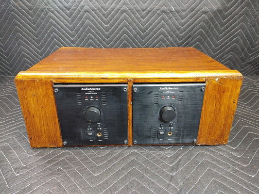 2x AudioSource AMP 5.3 Monoblock Power Amplifier in Custom Wood Case