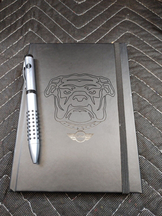 MINI Cooper Motoring Journal Bulldog Mini USA Lined 7 x 5 Hardcover & Pen