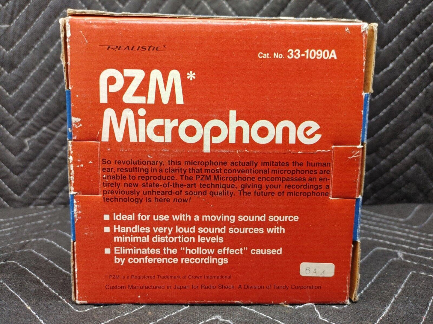 Realistic PZM Pressure Zone Microphone 33-1090A Boundary MIC - NOS