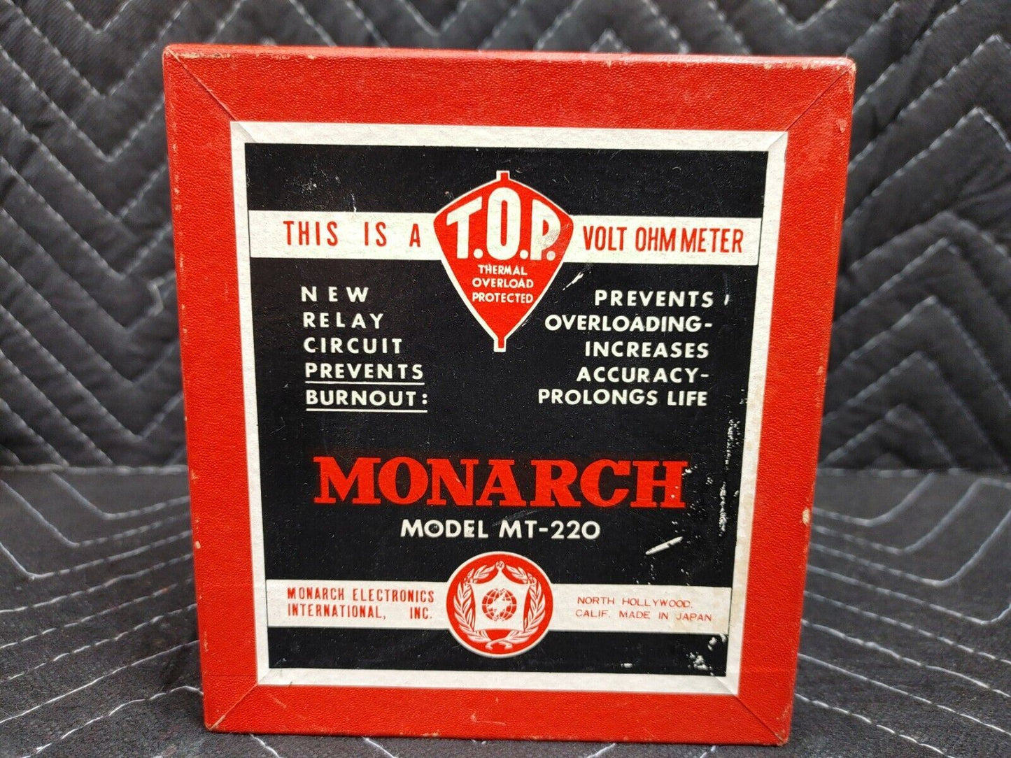 Monarch MT-220 AC/DC- Volt OHM Meter in it's Original Retail Box - NOS Vintage