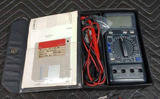 Micronta LCD Digital Multimeter 22-182 w/ Original Case & Manuals